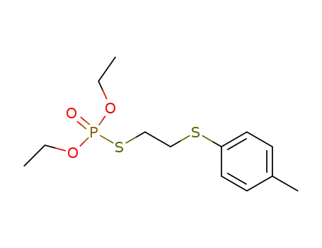 Molecular Structure of 102606-64-4 (Phosphorothioic acid,O,O-diethyl S-[2-[(4-methylphenyl)thio]ethyl] ester)