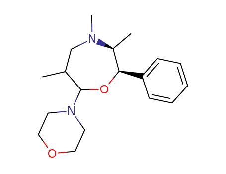 Molecular Structure of 76503-86-1 ((2R, 3S)-3,4,6-Trimethyl-7-morpholino-2-phenylhexahydro-1,4-oxazepin)