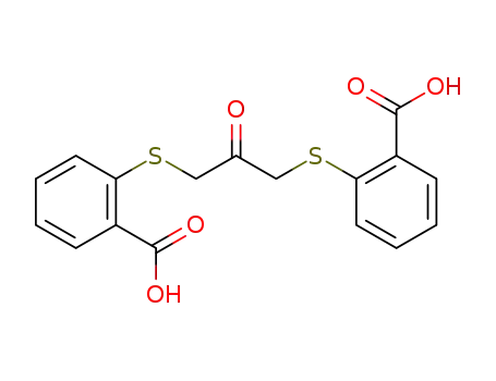 Molecular Structure of 861600-81-9 (2,2'-(2-oxo-propanediyldimercapto)-di-benzoic acid)