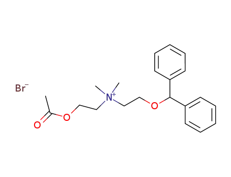 Molecular Structure of 38697-55-1 ((2-acetoxy-ethyl)-(2-benzhydryloxy-ethyl)-dimethyl-ammonium; bromide)