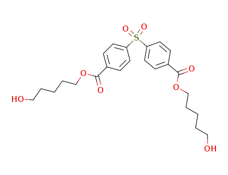 Molecular Structure of 102955-13-5 (4,4'-sulfonyl-di-benzoic acid bis-(5-hydroxy-pentyl ester))