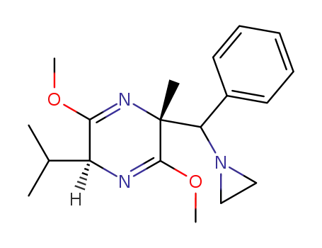 (2R,5S)-2-<(1-Aziridinyl)phenylmethyl>-2,5-dihydro-5-isopropyl-3,6-dimethoxy-2-methylpyrazine
