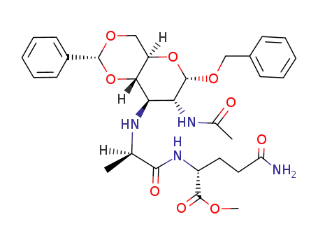 N-(benzyl-2-acetamido-4,6-O-benzylidene-2,3-dideoxy-α-D-glucopyranosid-3-yl)-D-alanyl-D-glutamine methyl ester