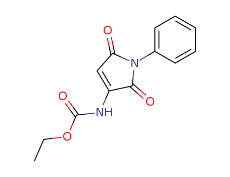 Molecular Structure of 36016-16-7 ((2,5-dioxo-1-phenyl-2,5-dihydro-pyrrol-3-yl)-carbamic acid ethyl ester)