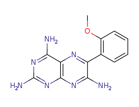 Molecular Structure of 16469-98-0 (6-(2-methoxy-phenyl)-pteridine-2,4,7-triamine)