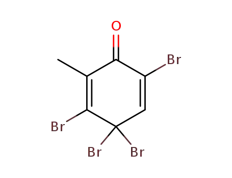 Molecular Structure of 77339-20-9 (2,5-Cyclohexadien-1-one, 3,4,4,6-tetrabromo-2-methyl-)
