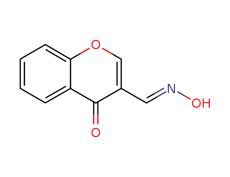 Molecular Structure of 130306-62-6 (4-Oxo-4H-chromene-3-carbaldehyde oxime)