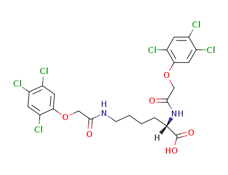 Molecular Structure of 109980-78-1 (<i>N</i><sup>α</sup>,<i>N</i><sup>ε</sup>-bis-[(2,4,5-trichloro-phenoxy)-acetyl]-L-lysine)