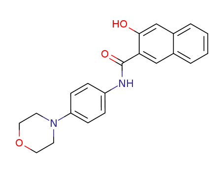 Molecular Structure of 95003-50-2 (3-hydroxy-[2]naphthoic acid-(4-morpholino-anilide))