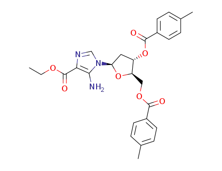 ethyl 5-amino-1-(2-deoxy-3,5-di-O-p-toluoyl-β-D-erythro-pentofuranosyl)imidazole-4-carboxylate