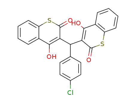 4,4'-dihydroxy-3,3'-[(4-chloro-phenyl)-methanediyl]-bis-thiochromen-2-one
