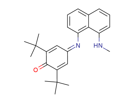 Molecular Structure of 120570-52-7 (2,5-Cyclohexadien-1-one,
2,6-bis(1,1-dimethylethyl)-4-[[8-(methylamino)-1-naphthalenyl]imino]-)
