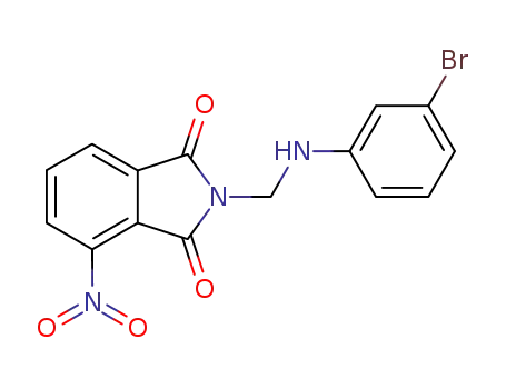 Molecular Structure of 107943-71-5 (2-(3-bromo-anilinomethyl)-4-nitro-isoindoline-1,3-dione)