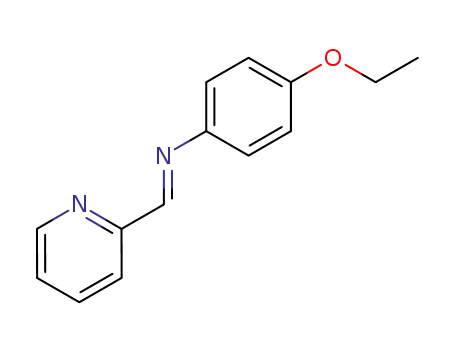 Molecular Structure of 26825-28-5 (4-ethoxy-<i>N</i>-pyridin-2-ylmethylene-aniline)