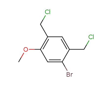 Molecular Structure of 108757-27-3 (5-bromo-2,4-bis-chloromethyl-anisole)