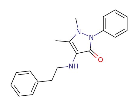 Molecular Structure of 860527-20-4 (1,5-dimethyl-4-phenethylamino-2-phenyl-1,2-dihydro-pyrazol-3-one)