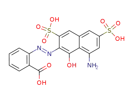 Molecular Structure of 36429-86-4 (2-(8-amino-1-hydroxy-3,6-disulfo-[2]naphthylazo)-benzoic acid)