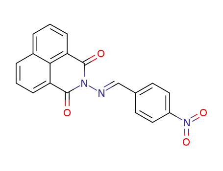 Molecular Structure of 109394-13-0 (2-(4-nitro-benzylidenamino)-benz[<i>de</i>]isoquinoline-1,3-dione)