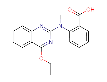 Molecular Structure of 101721-29-3 (<i>N</i>-(4-ethoxy-quinazolin-2-yl)-<i>N</i>-methyl-anthranilic acid)
