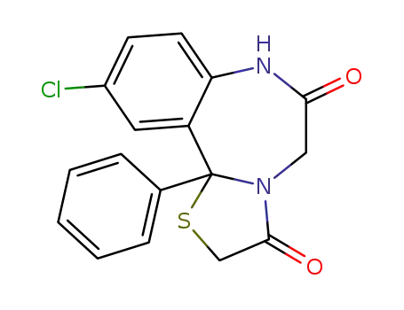 10-chloro-7,11b-dihydro-11b-phenyl-thiazolo<3,2-d><1,4>benzodiazepine-3,6(2H,5H)-dione