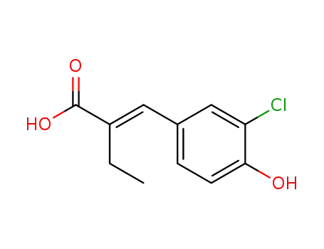 2-ethyl-3<i>t</i>-(3-chloro-4-hydroxy-phenyl)-acrylic acid