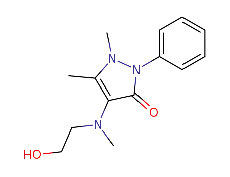 Molecular Structure of 63753-70-8 (3H-Pyrazol-3-one,
1,2-dihydro-4-[(2-hydroxyethyl)methylamino]-1,5-dimethyl-2-phenyl-)