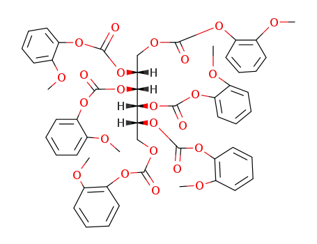Molecular Structure of 122596-80-9 (hexakis-<i>O</i>-(2-methoxy-phenoxycarbonyl)-D-mannitol)