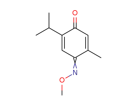 Molecular Structure of 18424-79-8 (2-isopropyl-5-methyl-[1,4]benzoquinone-4-(<i>O</i>-methyl oxime ))