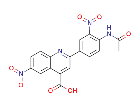 2-(4-acetylamino-3-nitro-phenyl)-6-nitro-quinoline-4-carboxylic acid