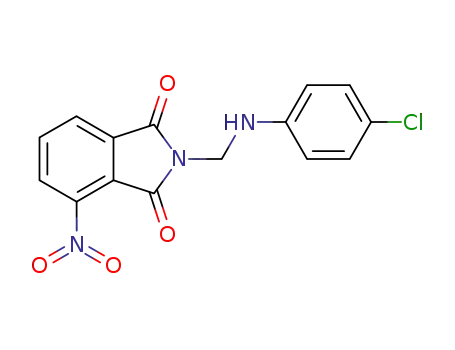 Molecular Structure of 107943-28-2 (2-(4-chloro-anilinomethyl)-4-nitro-isoindoline-1,3-dione)