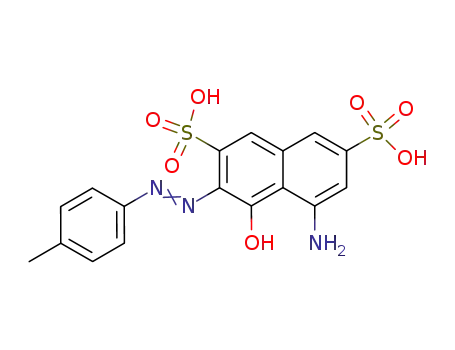 Molecular Structure of 84077-76-9 (5-amino-4-hydroxy-3-<i>p</i>-tolylazo-naphthalene-2,7-disulfonic acid)