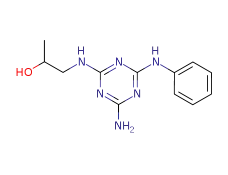 Molecular Structure of 61912-44-5 (2-Propanol, 1-[[4-amino-6-(phenylamino)-1,3,5-triazin-2-yl]amino]-)
