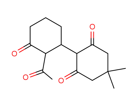 Molecular Structure of 89129-55-5 ([1,1'-Bicyclohexyl]-2,3',6-trione, 2'-acetyl-4,4-dimethyl-)
