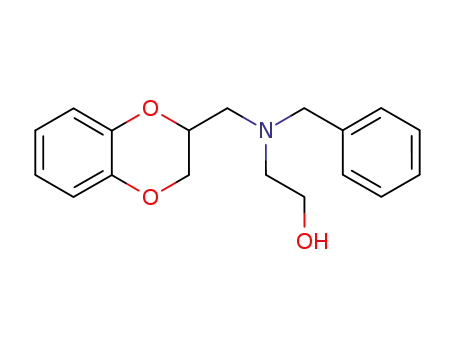 Molecular Structure of 114461-89-1 (Ethanol,
2-[[(2,3-dihydro-1,4-benzodioxin-2-yl)methyl](phenylmethyl)amino]-)