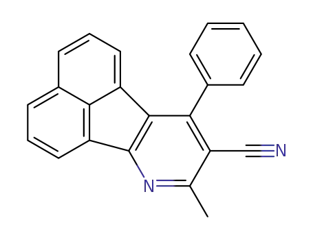 Molecular Structure of 114303-44-5 (8-methyl-10-phenyl-acenaphtho[1,2-<i>b</i>]pyridine-9-carbonitrile)