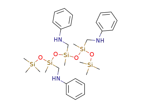 Molecular Structure of 18790-65-3 (3,5,7-tris-anilinomethyl-1,1,1,3,5,7,9,9,9-nonamethyl-pentasiloxane)