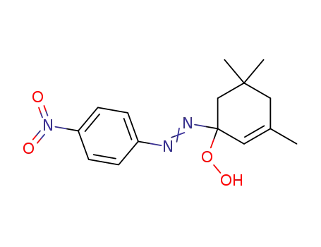 3,5,5-Trimethyl-1-(4-nitro-phenylazo)-cyclohex-2-enyl-hydroperoxide