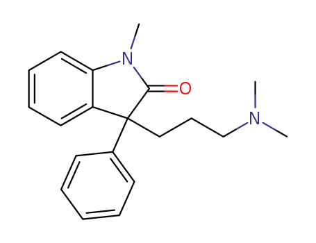 Molecular Structure of 114164-43-1 (3-(3-dimethylamino-propyl)-1-methyl-3-phenyl-indolin-2-one)