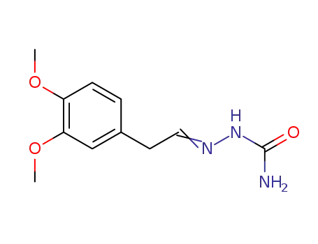 Molecular Structure of 103989-89-5 ((3,4-dimethoxy-phenyl)-acetaldehyde-semicarbazone)