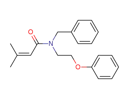 Molecular Structure of 102156-49-0 (3-methyl-crotonic acid-[benzyl-(2-phenoxy-ethyl)-amide])