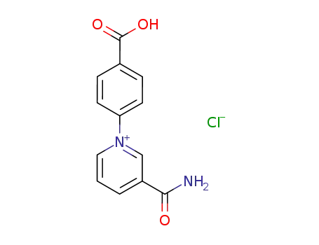 Pyridinium, 3-(aminocarbonyl)-1-(4-carboxyphenyl)-, chloride