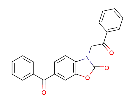 Molecular Structure of 128012-79-3 (6-Benzoyl-3-(2-oxo-2-phenyl-ethyl)-3H-benzooxazol-2-one)