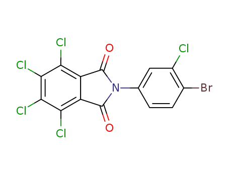 Molecular Structure of 100526-53-2 (2-(4-bromo-3-chloro-phenyl)-4,5,6,7-tetrachloro-isoindoline-1,3-dione)