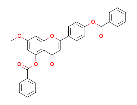 Molecular Structure of 16290-46-3 (5-benzoyloxy-2-(4-benzoyloxy-phenyl)-7-methoxy-chromen-4-one)