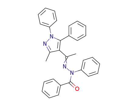 4-acetyl-3-methyl-1,5-diphenylpyrazole N-benzoyl-N-phenylhydrazone