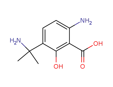 Molecular Structure of 90873-81-7 (6-amino-3-(α-amino-isopropyl)-2-hydroxy-benzoic acid)