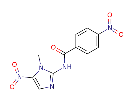 Molecular Structure of 86150-99-4 (Benzamide, N-(1-methyl-5-nitro-1H-imidazol-2-yl)-4-nitro-)