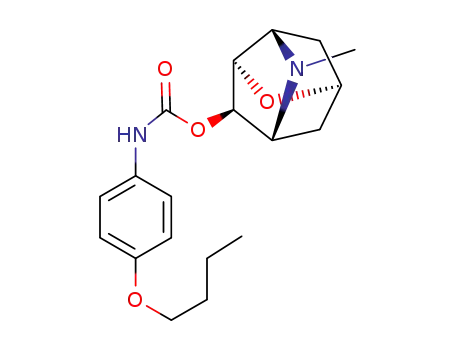 (+/-)-(4-butoxy-phenyl)-carbamic acid-(3<i>endo</i>,7<i>endo</i>-epoxy-tropane-6<i>exo</i>-yl ester)