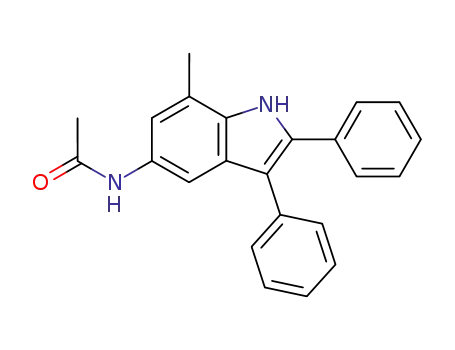 Molecular Structure of 102590-70-5 (<i>N</i>-(7-methyl-2,3-diphenyl-indol-5-yl)-acetamide)