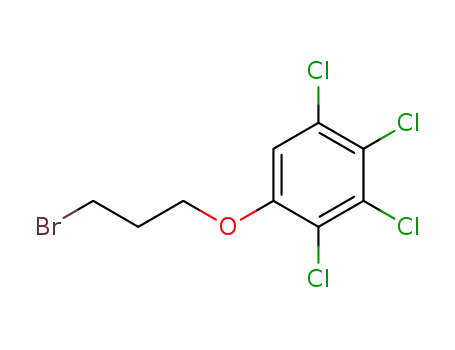 Molecular Structure of 81726-45-6 (1-bromo-3-(2,3,4,5-tetrachlorophenoxy)propane)